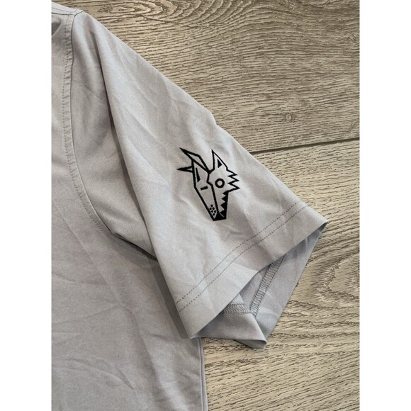 Johnnie O Polo Mens Medium Golf Shirt Gray NHL Arizona Coyotes Athletic Casual - Picture 3 of 7
